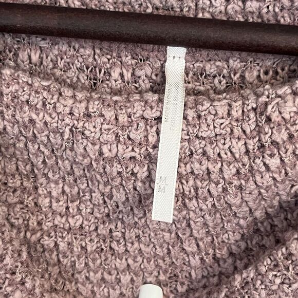 Free People By Your Side Pullover Sweater in Mauve Women Medium Cowl Neck - Picture 6 of 9